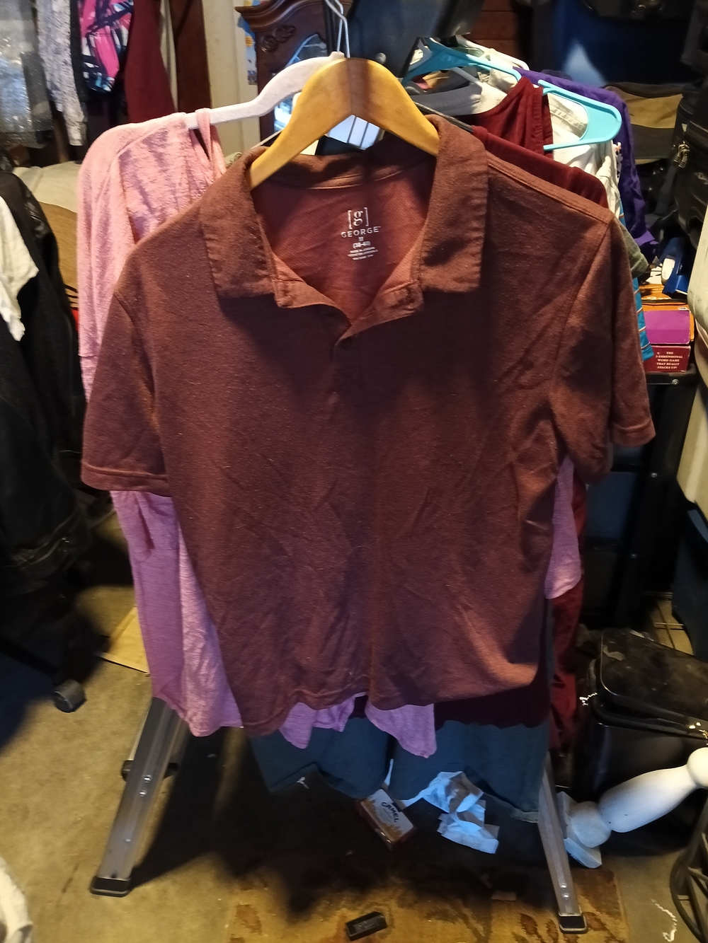 George Men's Short-Sleeve Polo Shirt - Brown